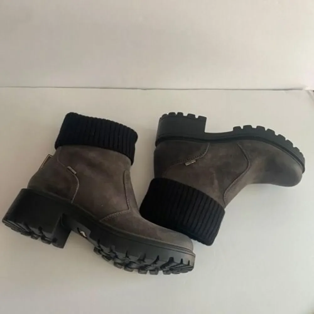 IGI & Co Womens Dark Grey‎ Leather Booties Made in Italy Size 35 - US Size 5 New